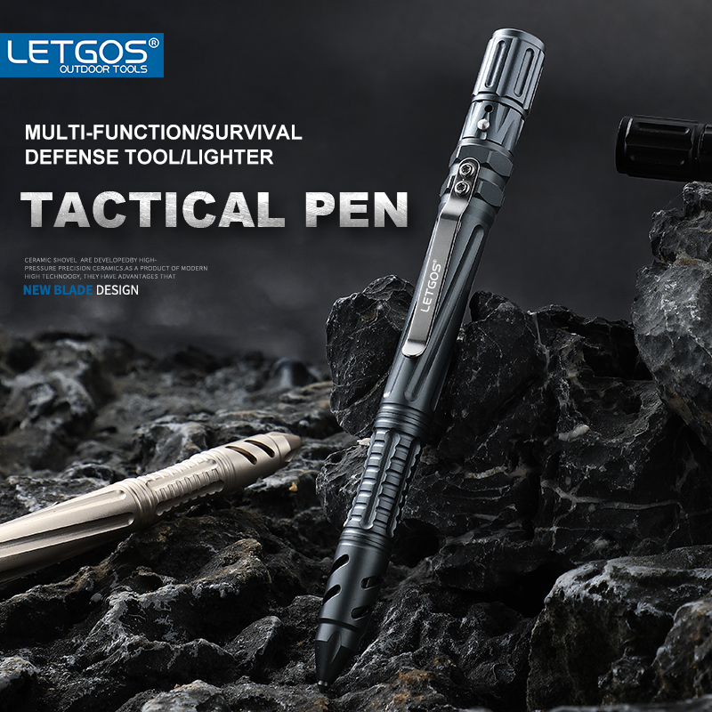 Pen Tactical Glass - LETGOS Tungsten Steel Tactical Pen-Emergency Self