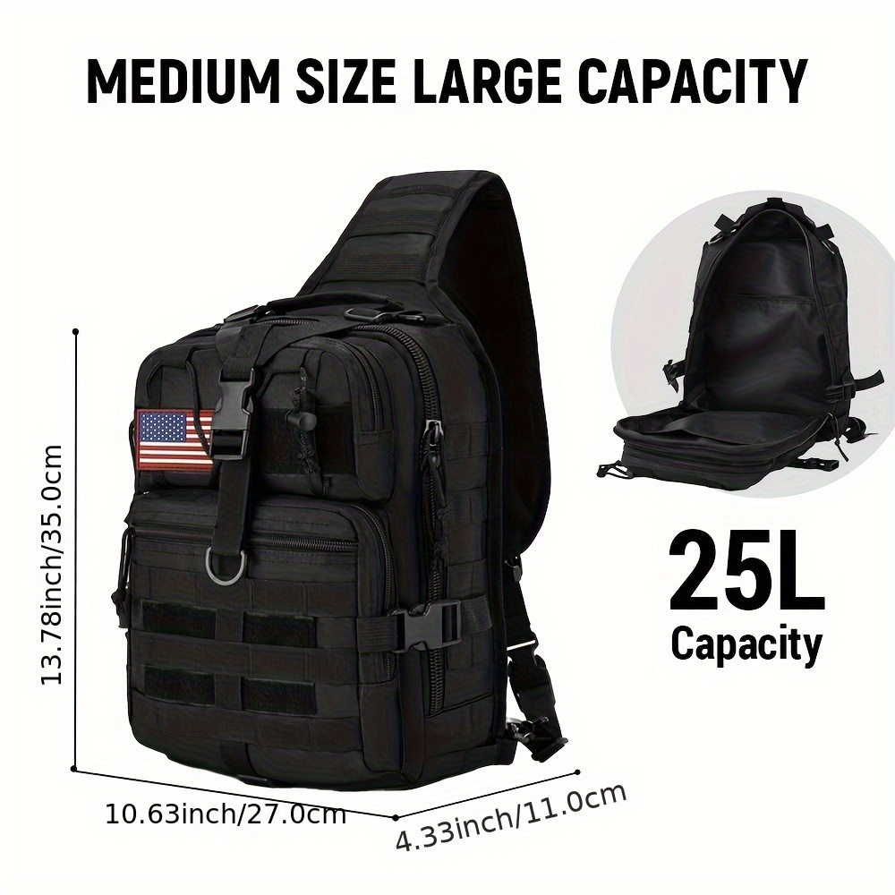 1pc 6.6gal Tactical Sling Back - Edc Carry Bag For Men のレビューと価格
