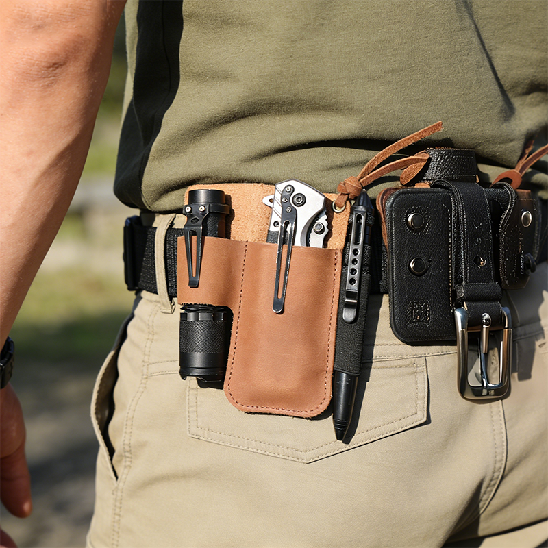 EDC Leather Flashlight Tool Ho - Edc Carry Pouch のレビューと価格