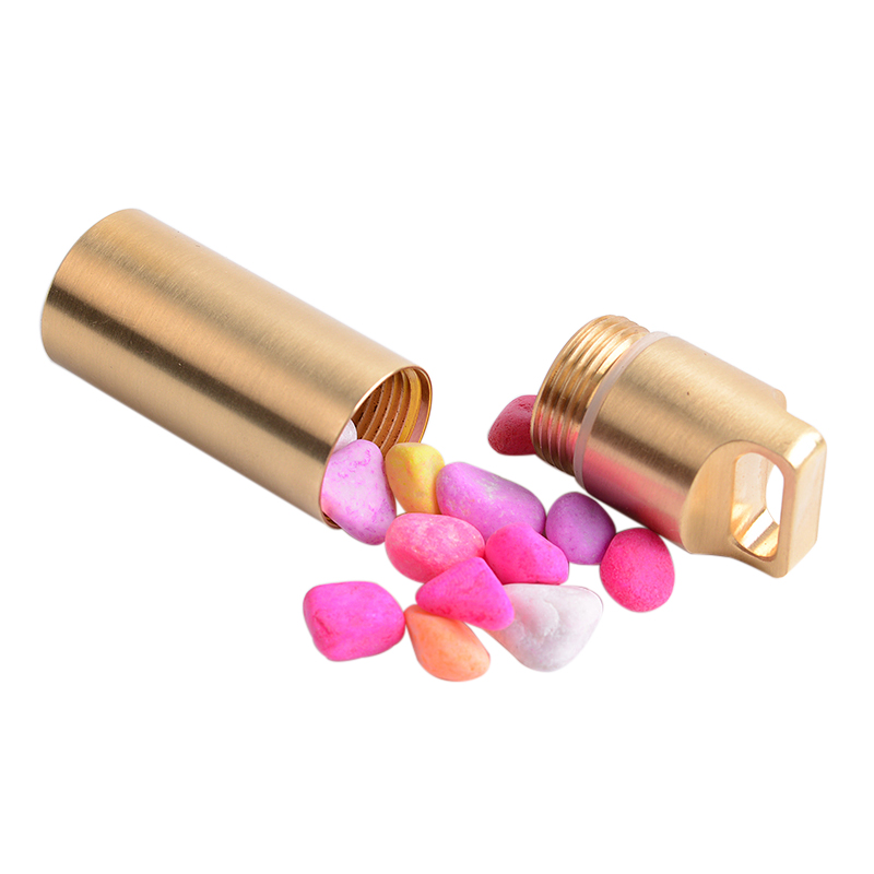 Brass Airtight Watertight Stor - Pill Fob Capsule のレビューと価格