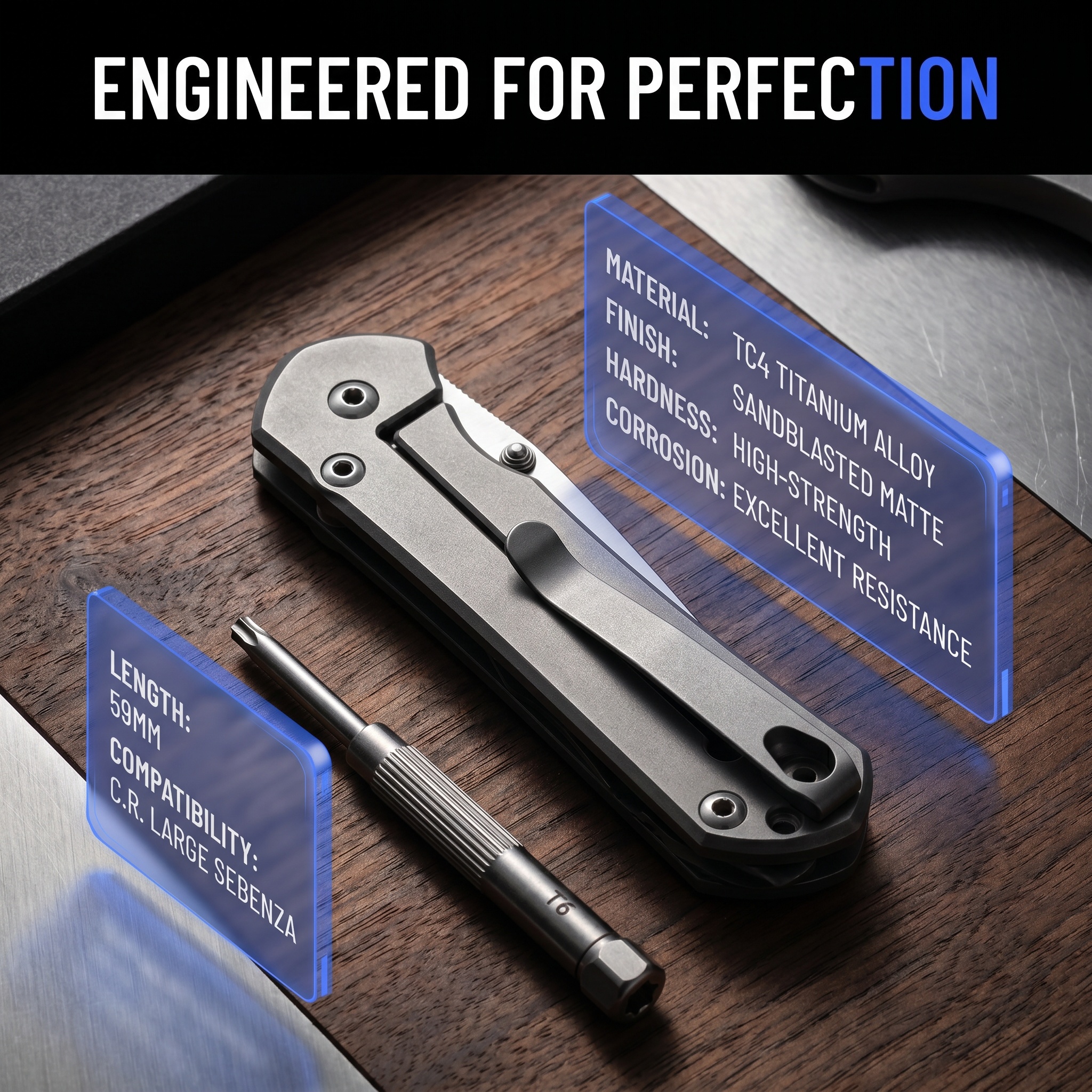 TC4 Titanium Pocket Clip For C - Edc Concealed Carry Knife のレビューと価格