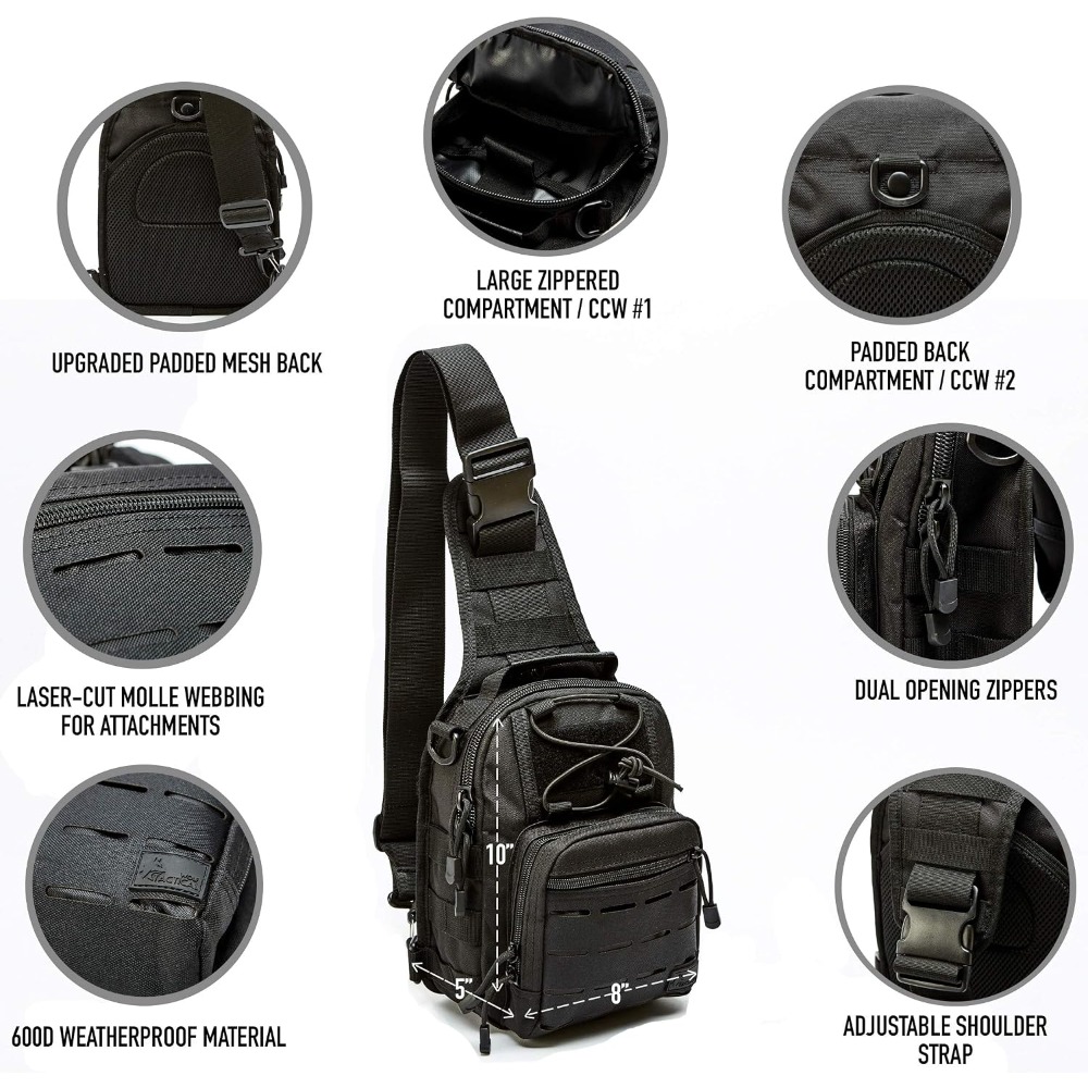 EDC Sling Bag - Concealed Carr - Edc Concealed Carry Bag のレビューと価格