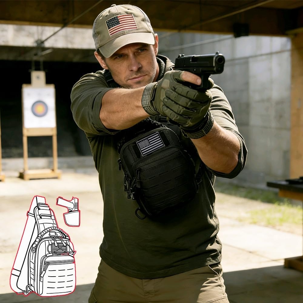 Tactical Sling Bag for Men Con - Edc Carry Bag For Men のレビューと価格