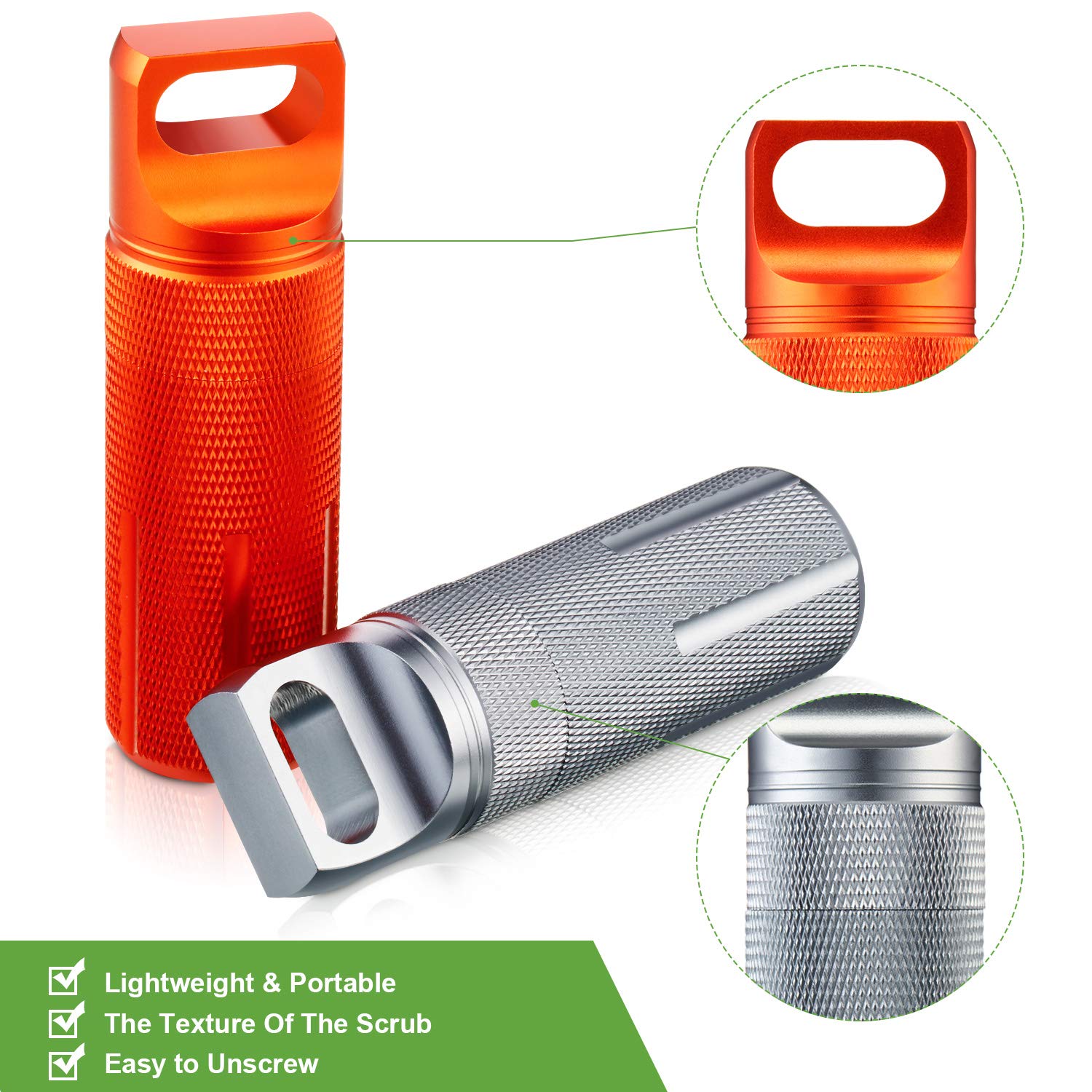 1Pack Aluminum Outdoor Dry Con - Pill Fob Capsule のレビューと価格