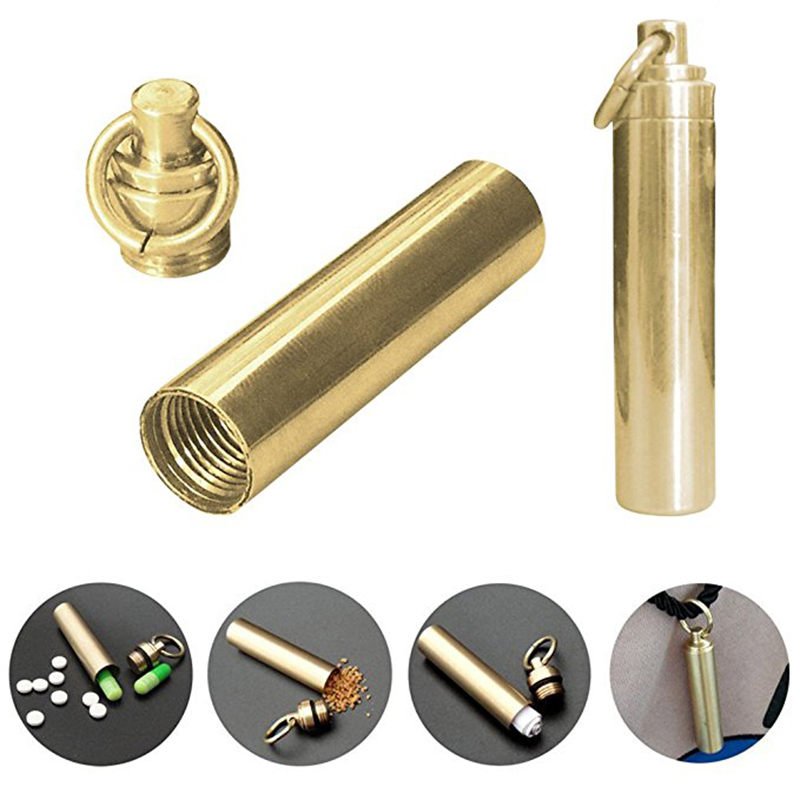 1 PC Solid Brass Waterproof Pi - Pill Fob Capsule のレビューと価格