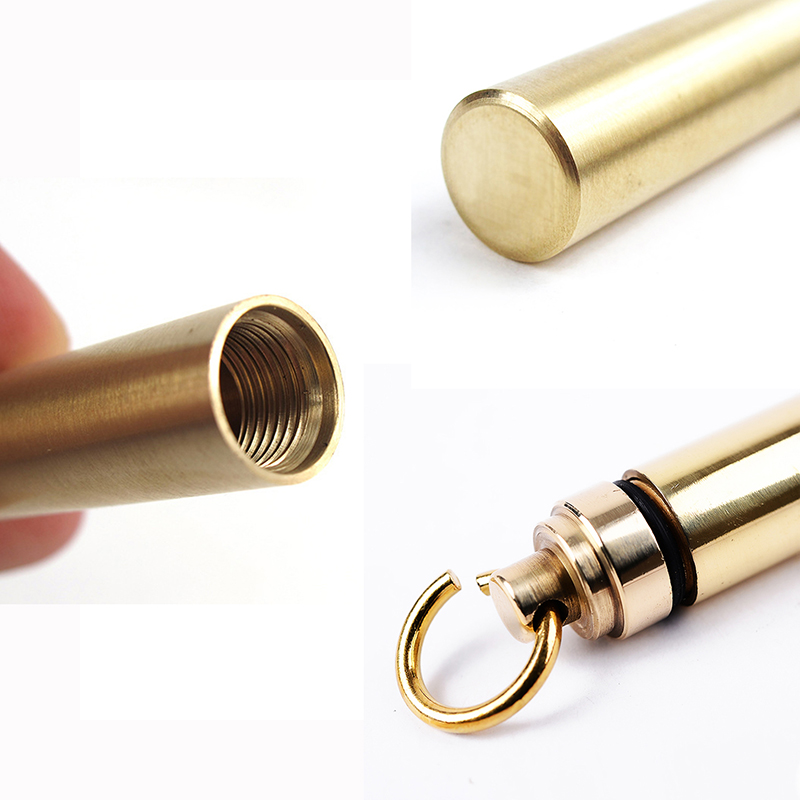 1 PC Solid Brass Waterproof Pi - Pill Fob Capsule のレビューと価格