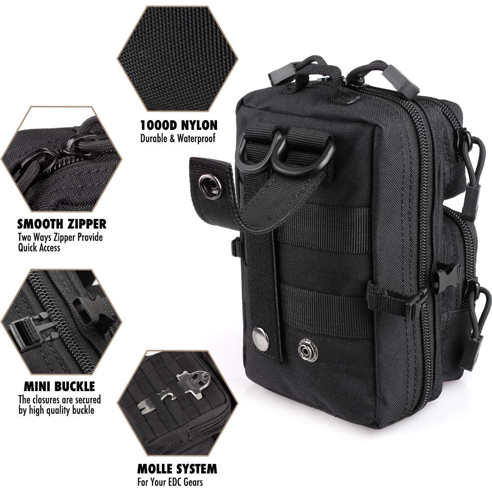 Tactical MOLLE Utility Pouch M - Edc Concealed Carry Bag のレビューと価格