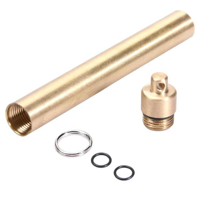 Brass Airtight Watertight Stor - Pill Fob Capsule のレビューと価格