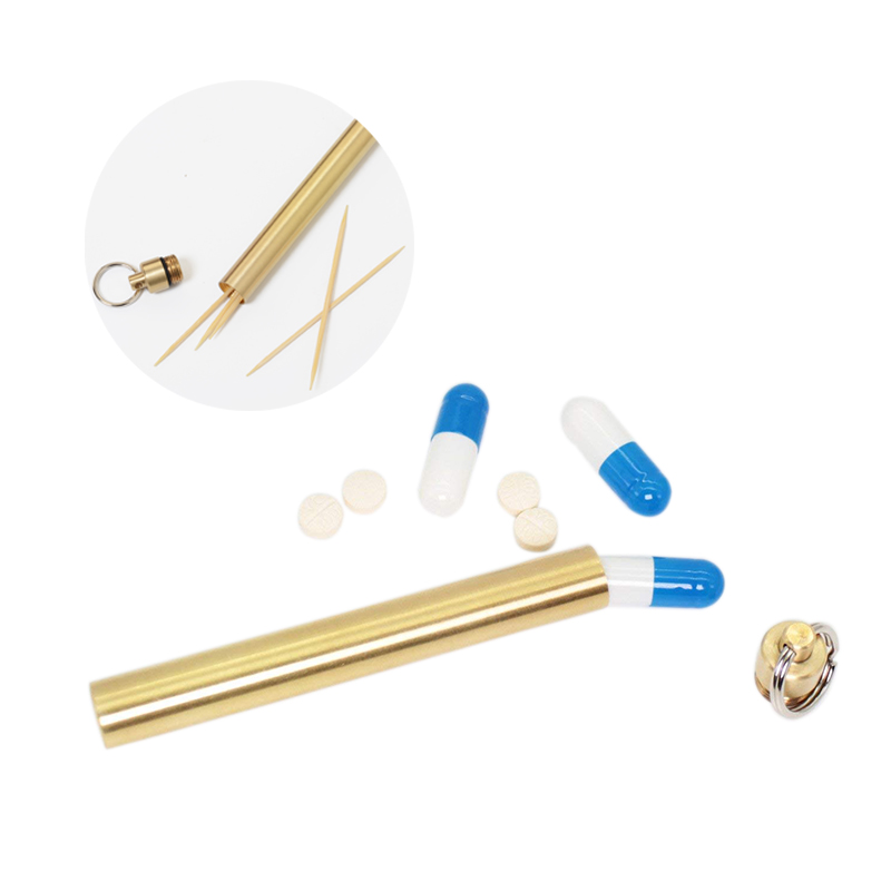 Brass Airtight Watertight Stor - Pill Fob Capsule のレビューと価格